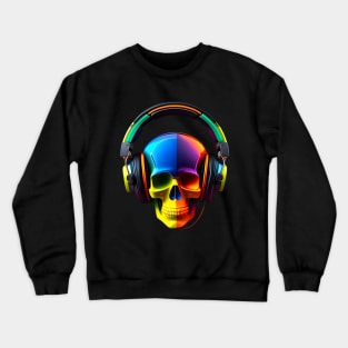 Skull With Headphones Crewneck Sweatshirt